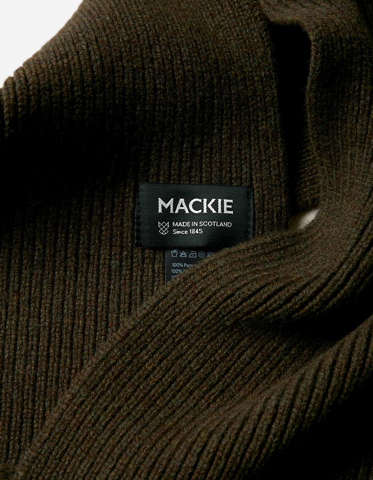 9278 Knitted MILTYPE Scarf · Geelong Wool Mil Olive
