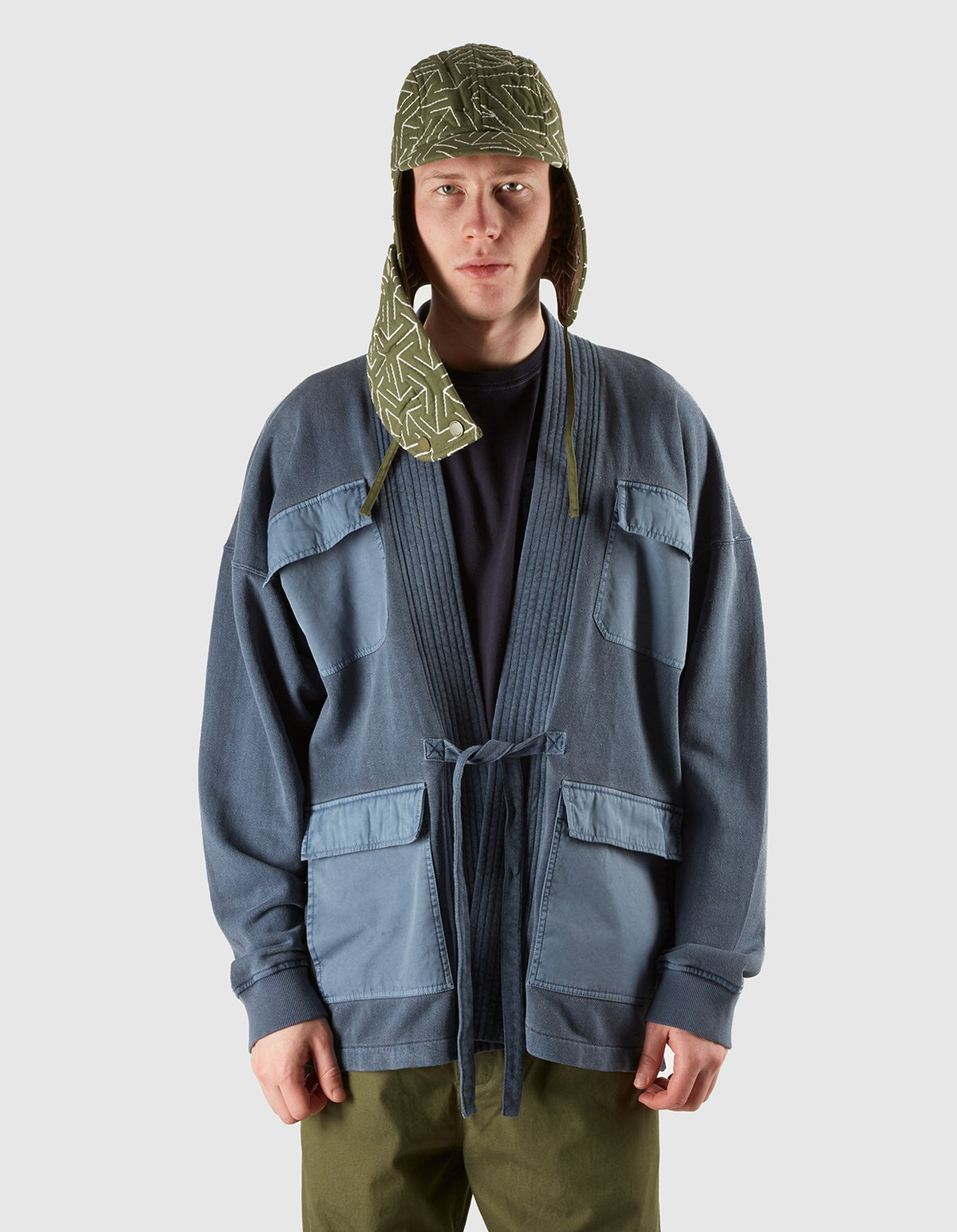 3526 U.S. Sweat Kimono Navy