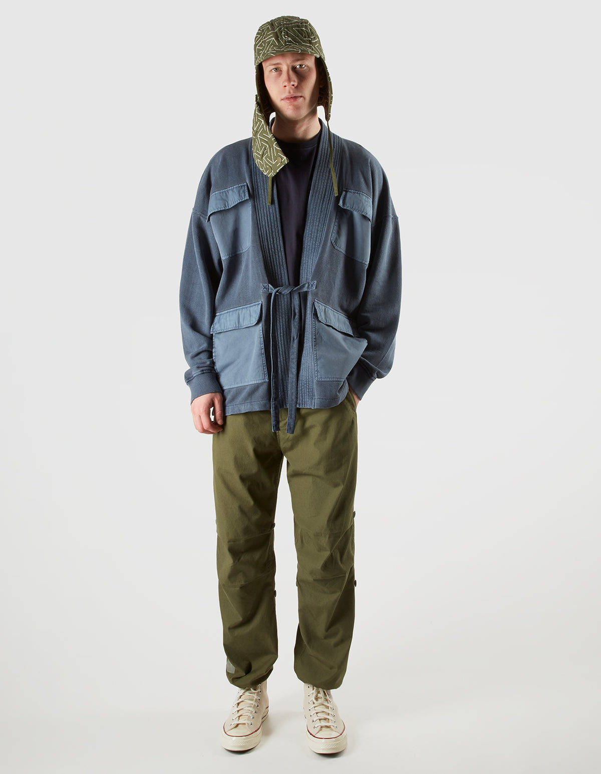 3526 U.S. Sweat Kimono Navy