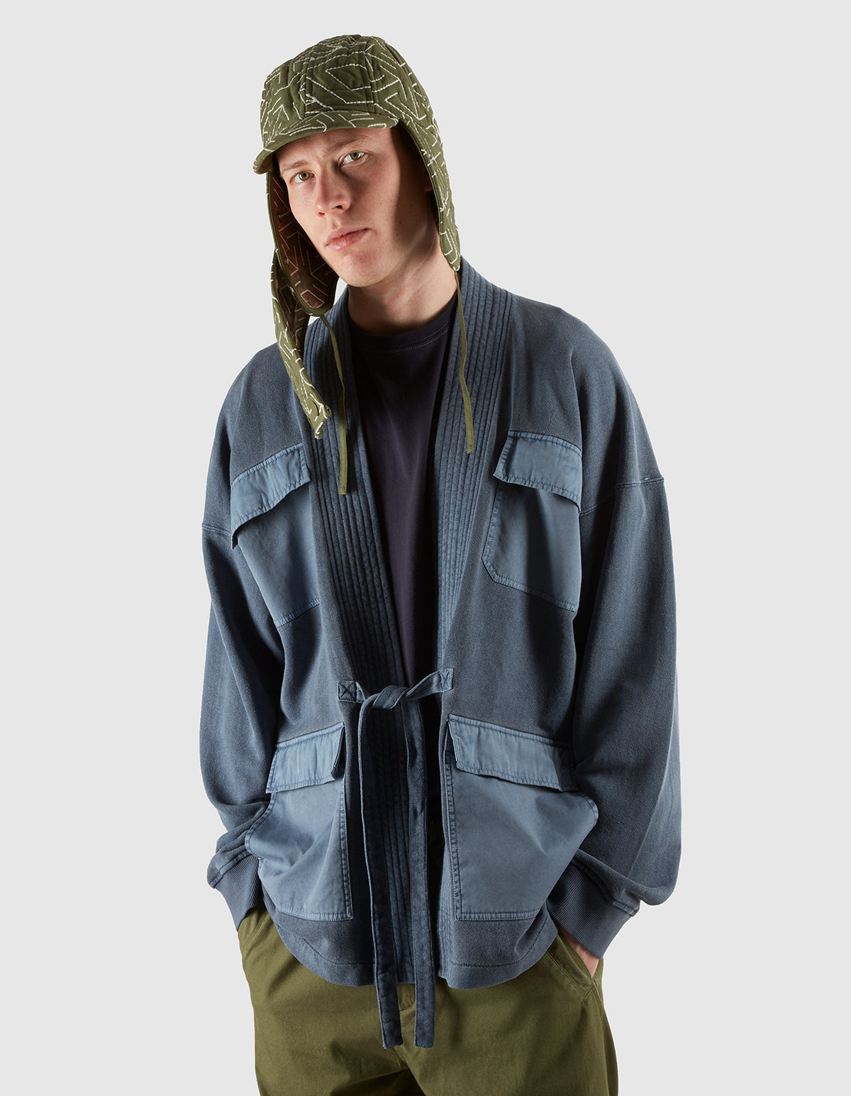 3526 U.S. Sweat Kimono Navy