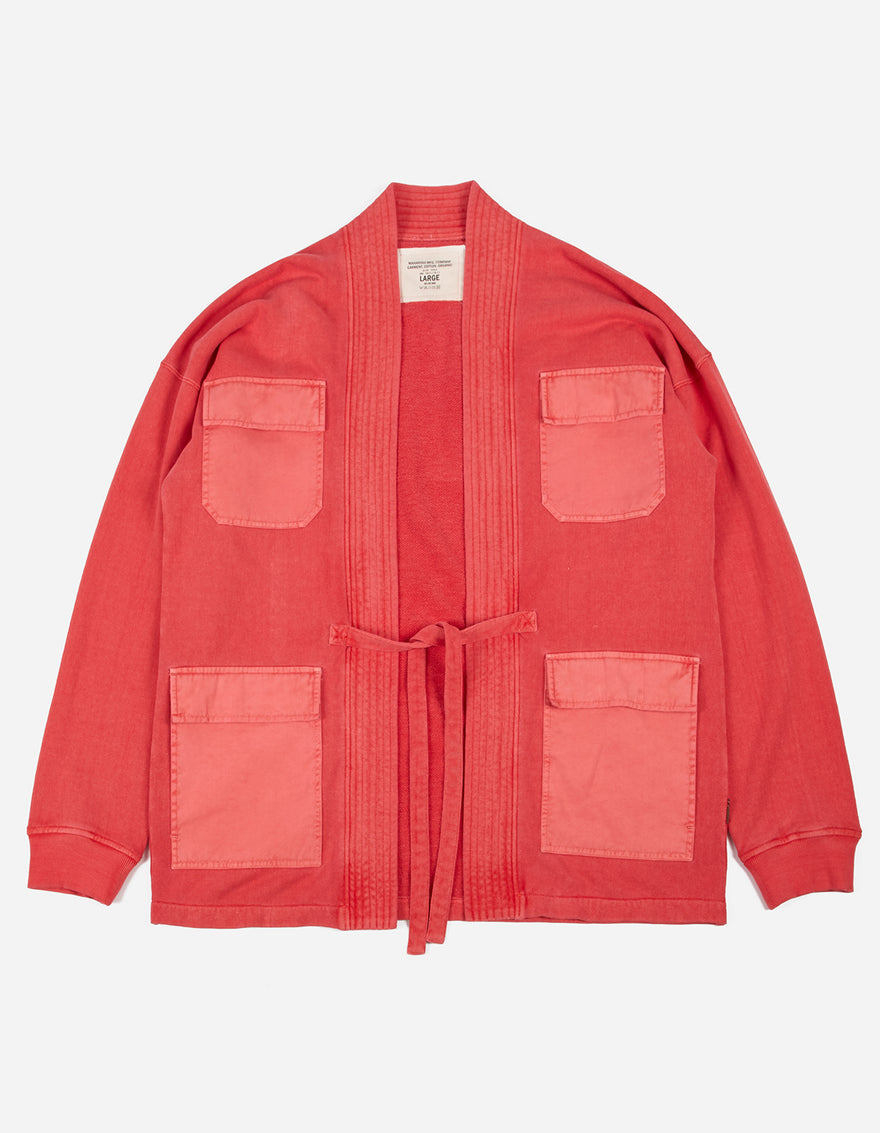 3526 U.S. Sweat Kimono Red