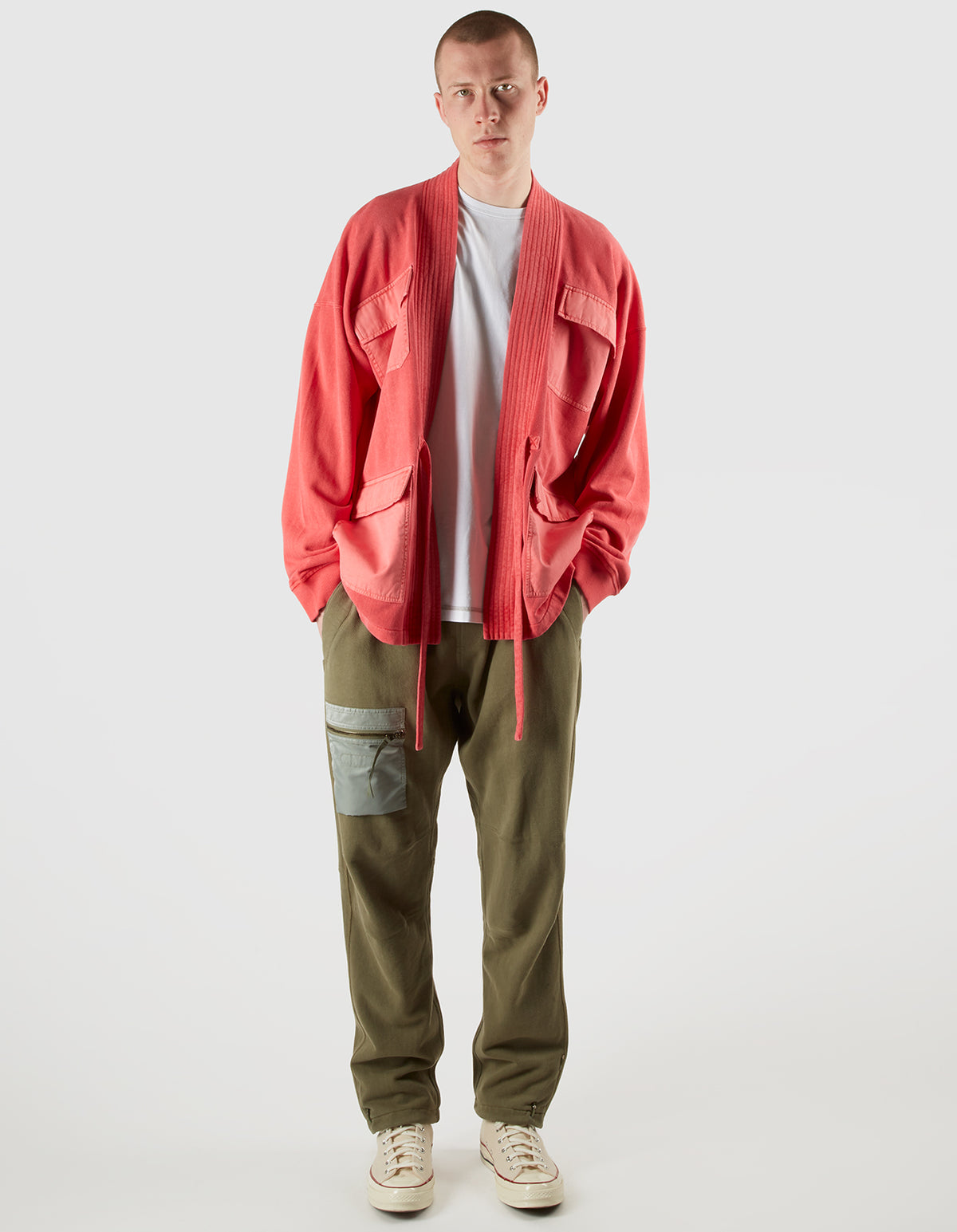 3526 U.S. Sweat Kimono Red