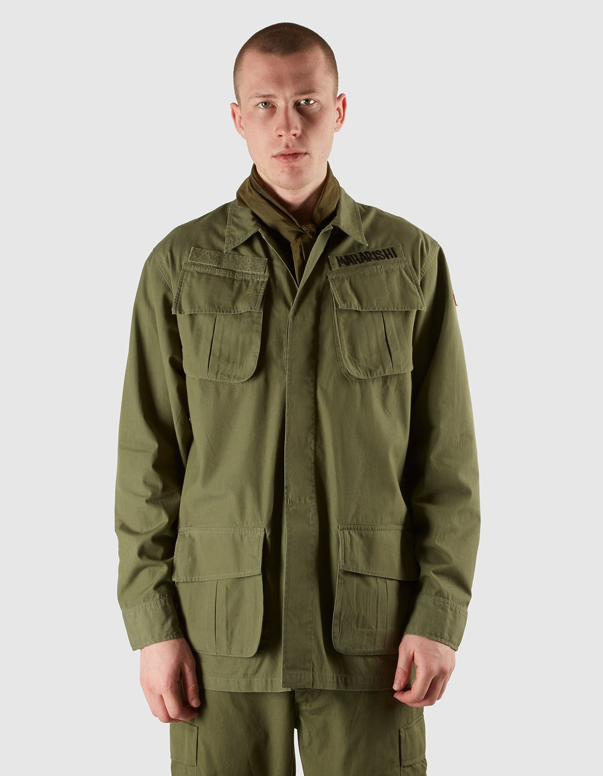 3584 Oneness Jungle Overshirt · Washed Cotton Poplin 200 Olive OG-107FF