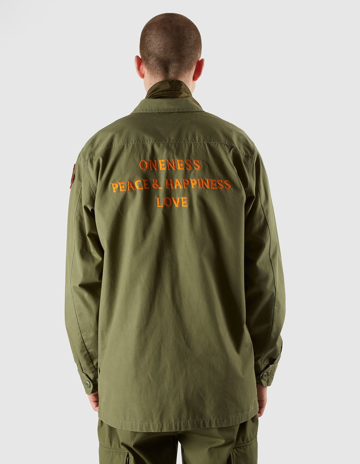 3584 Oneness Jungle Overshirt · Washed Cotton Poplin 200 Olive OG-107FF