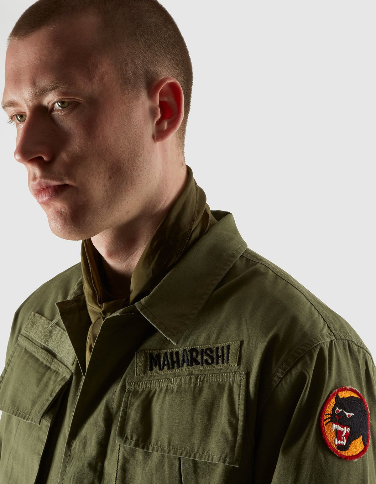 3584 Oneness Jungle Overshirt · Washed Cotton Poplin 200 Olive OG-107FF