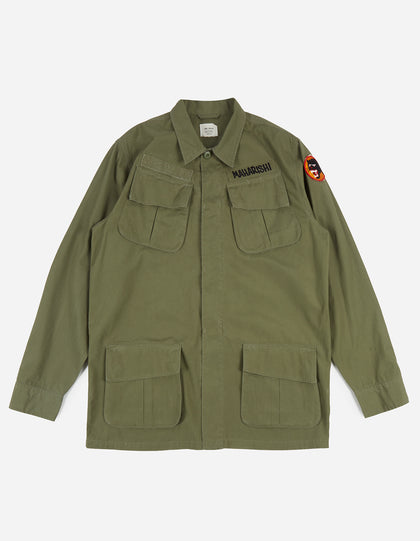 3584 Oneness Jungle Overshirt · Washed Cotton Poplin 200 Olive OG-107FF
