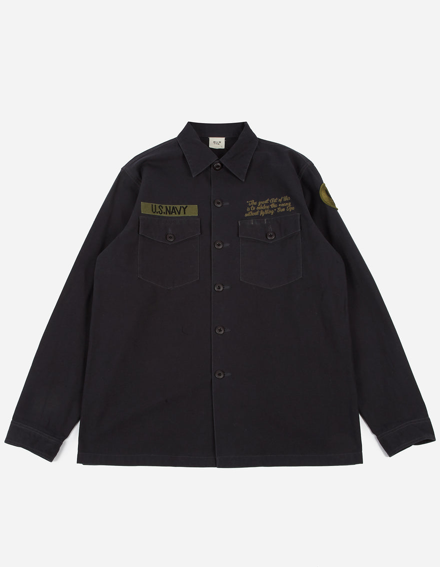 3599 May'68 Embroidered Shirt · Washed Cotton Sateen Black BLK-108FF
