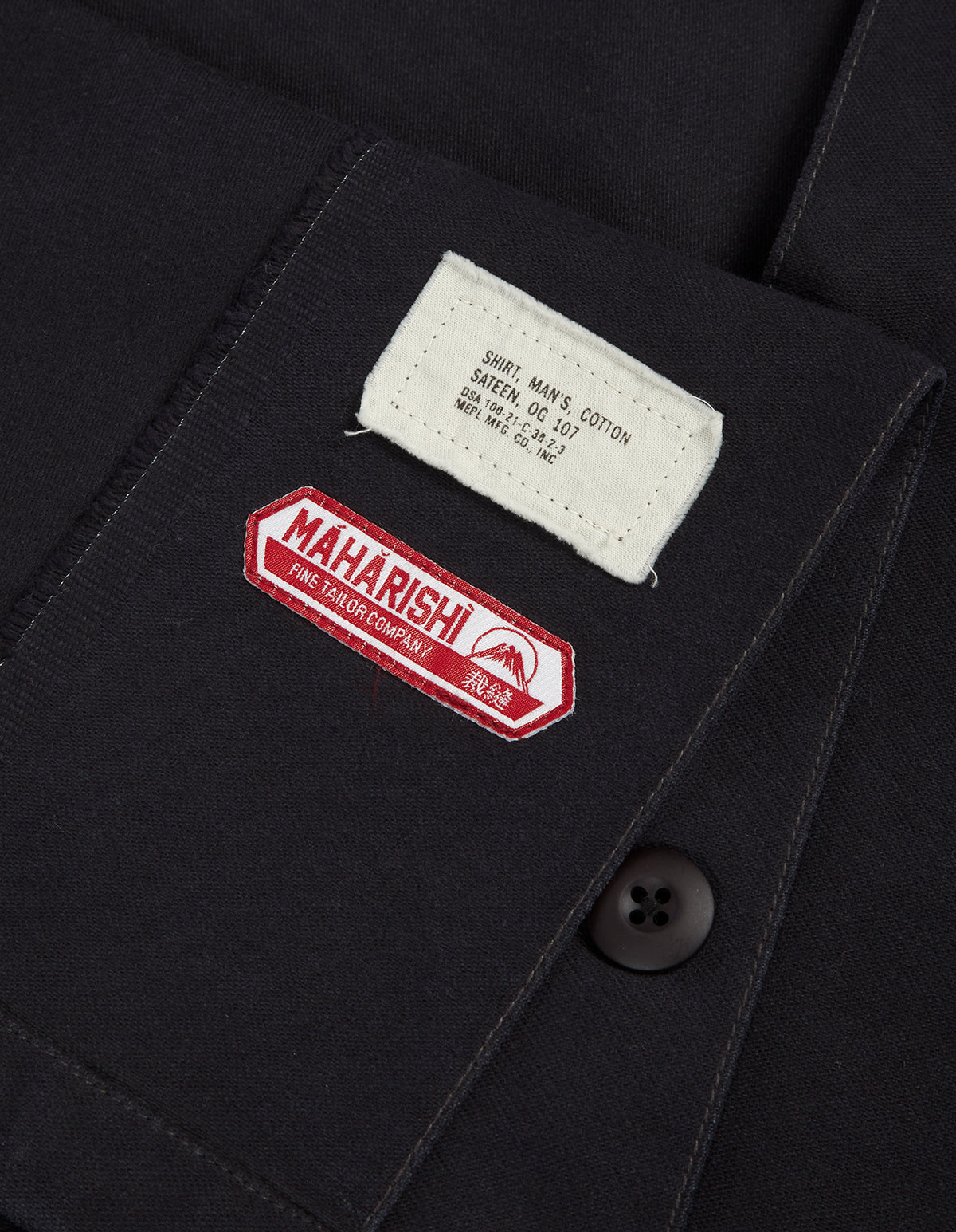 3599 May'68 Embroidered Shirt · Washed Cotton Sateen Black BLK-108FF