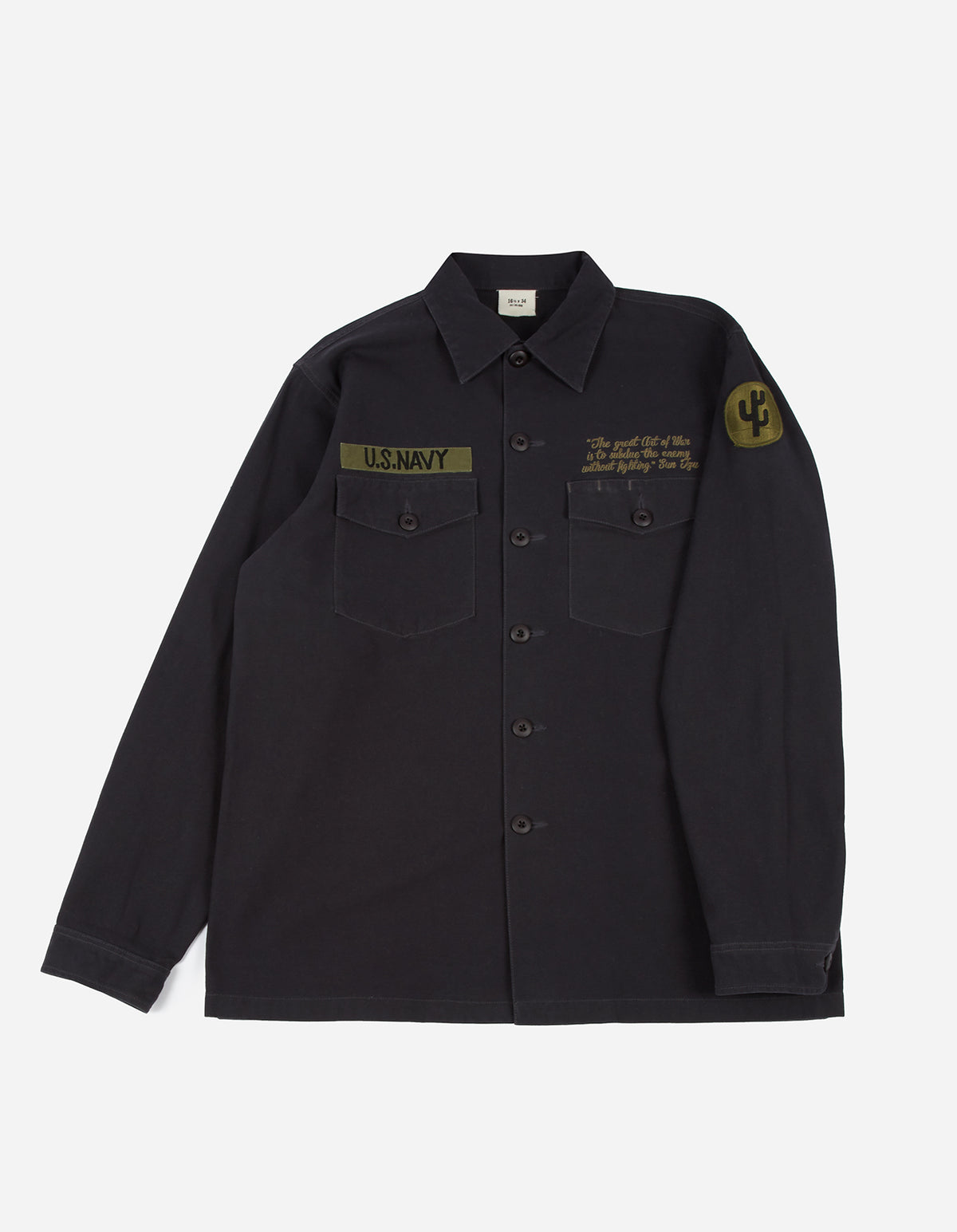 3599 May'68 Embroidered Shirt · Washed Cotton Sateen Black BLK-108FF