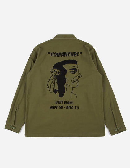 3599 May'68 Embroidered Shirt · Washed Cotton Sateen Olive OG-107FF