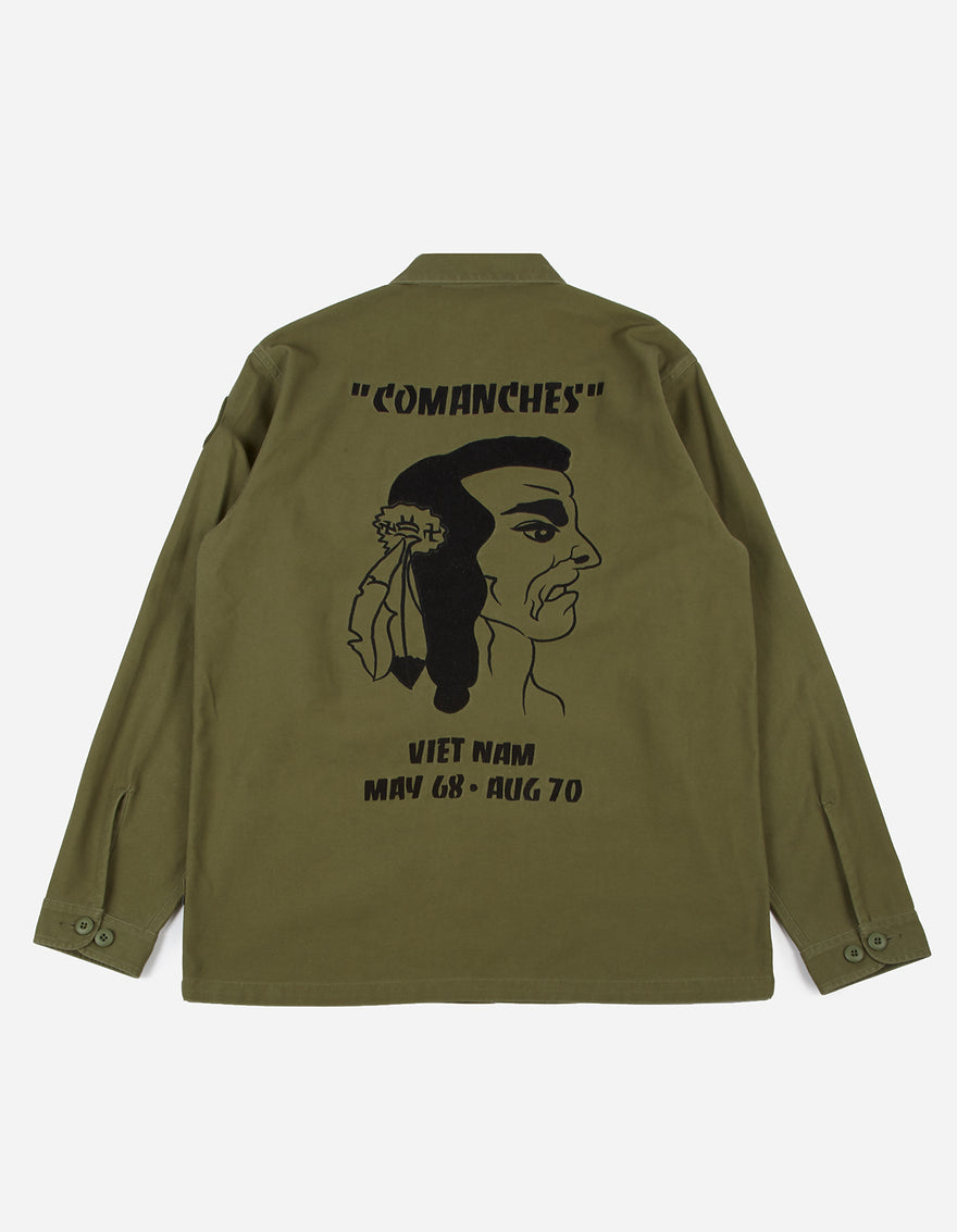 3599 May'68 Embroidered Shirt · Washed Cotton Sateen Olive OG-107FF