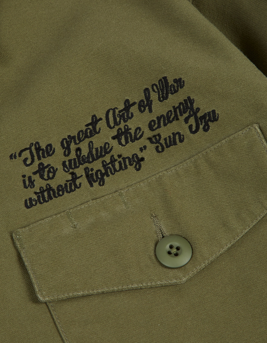 3599 May'68 Embroidered Shirt · Washed Cotton Sateen Olive OG-107FF