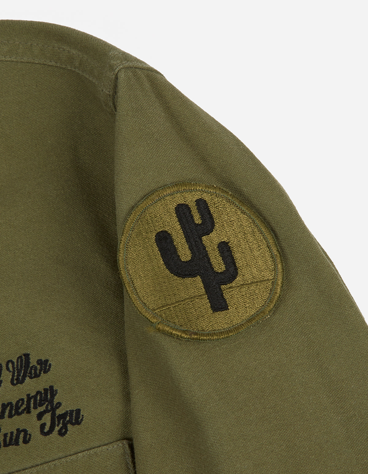 3599 May'68 Embroidered Shirt · Washed Cotton Sateen Olive OG-107FF