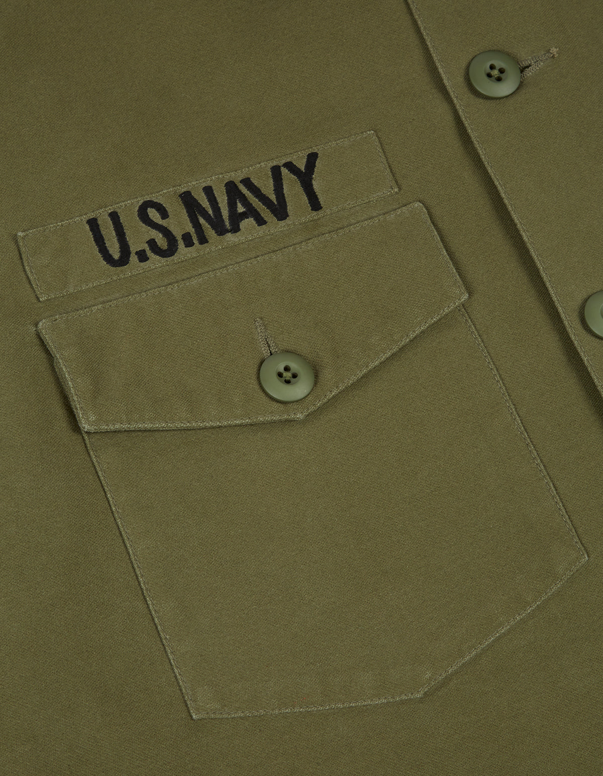 3599 May'68 Embroidered Shirt · Washed Cotton Sateen Olive OG-107FF