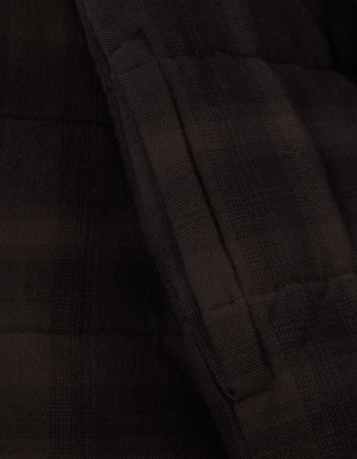 3620 Check Padded Kimono Black/Charcoal