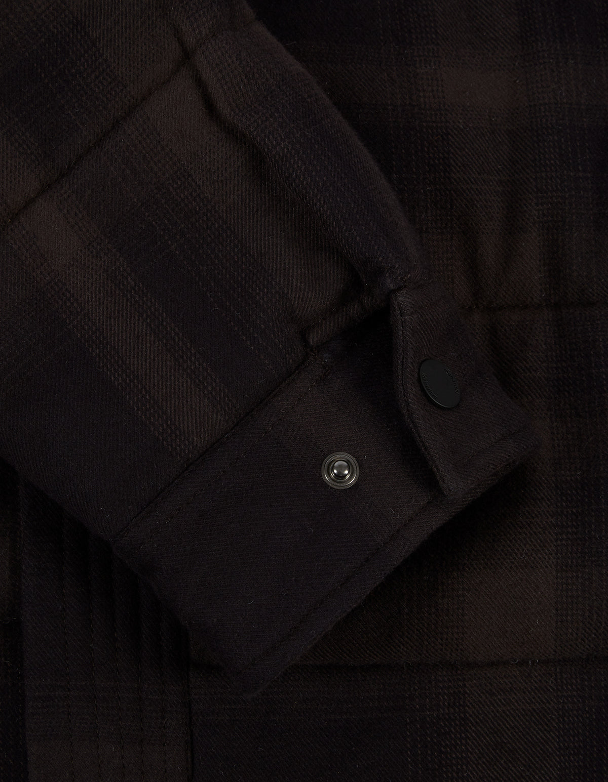 3620 Check Padded Kimono Black/Charcoal