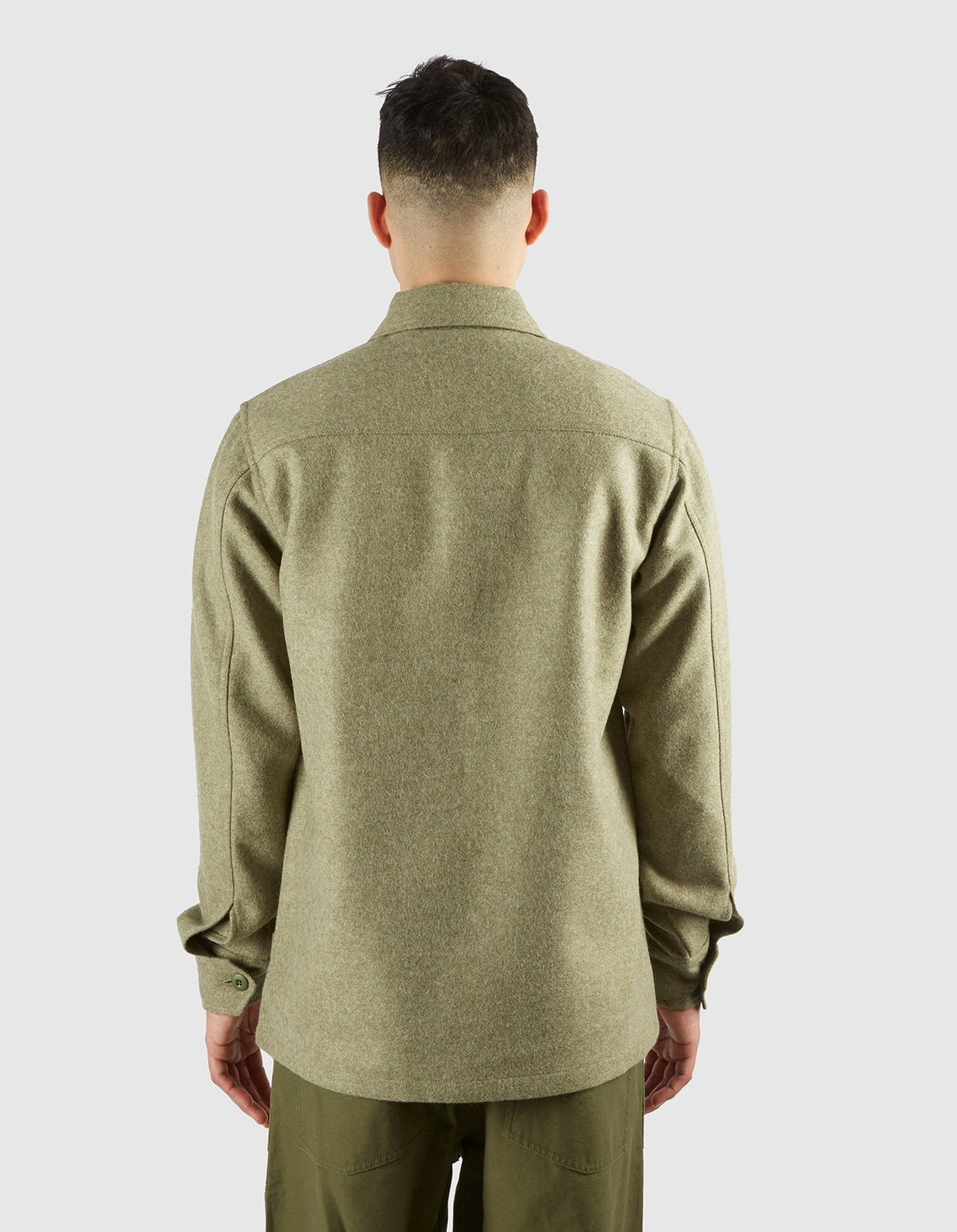 3638 Maharishi Wool Overshirt Light Olive