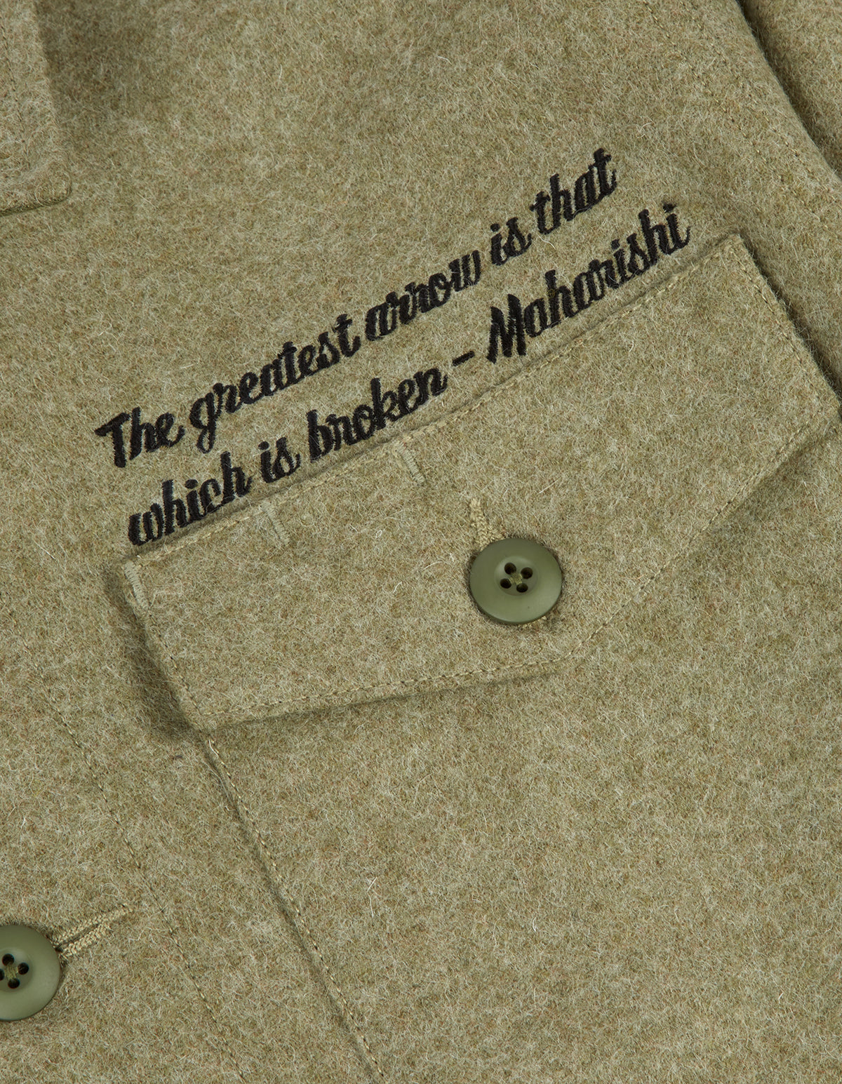 3638 Maharishi Wool Overshirt Light Olive