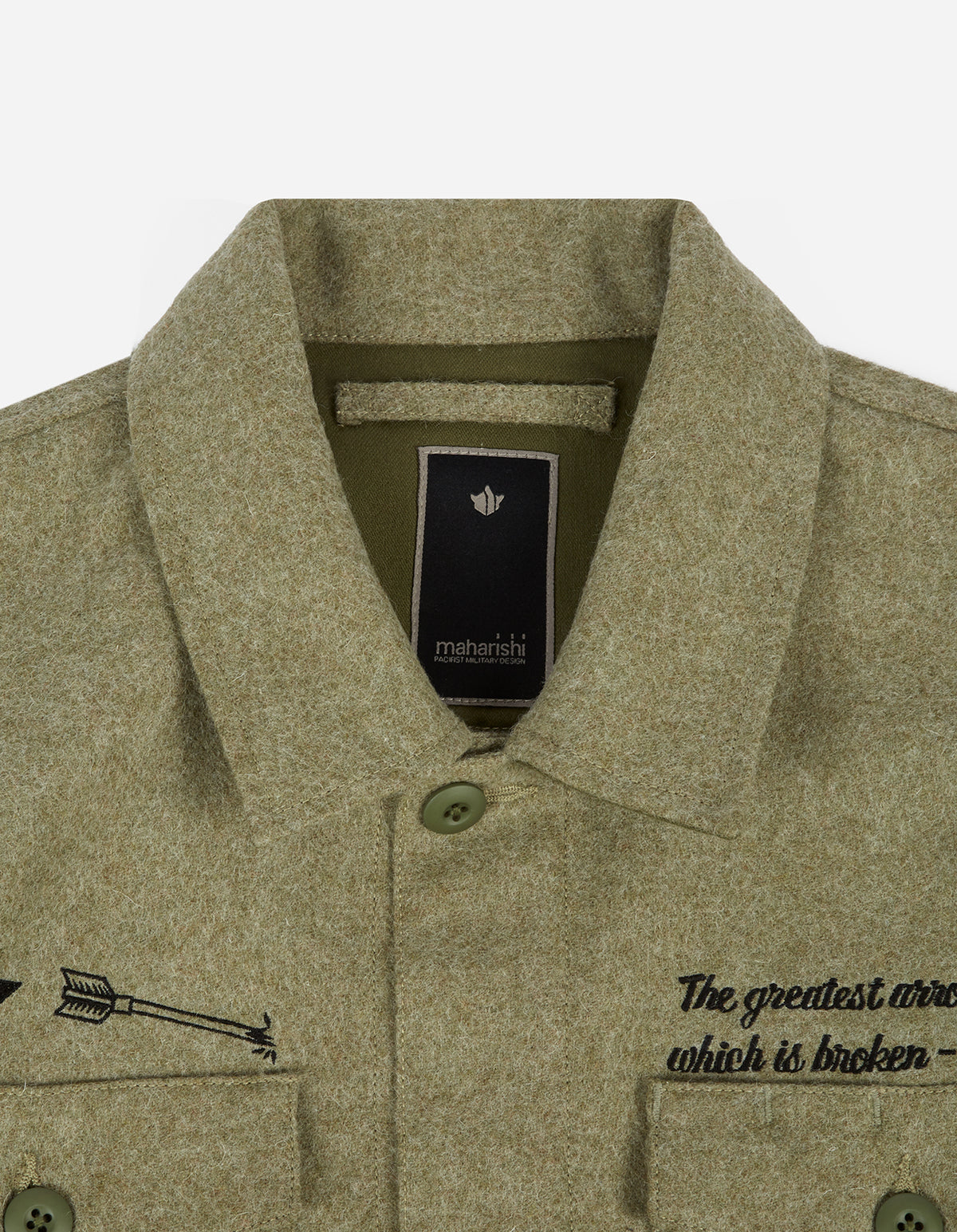3638 Maharishi Wool Overshirt Light Olive