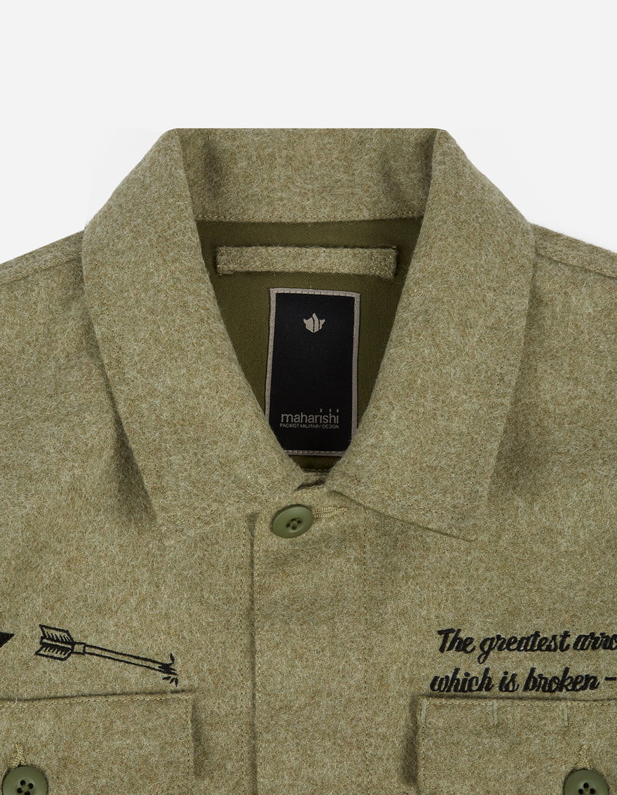 3638 Maharishi Wool Overshirt Light Olive