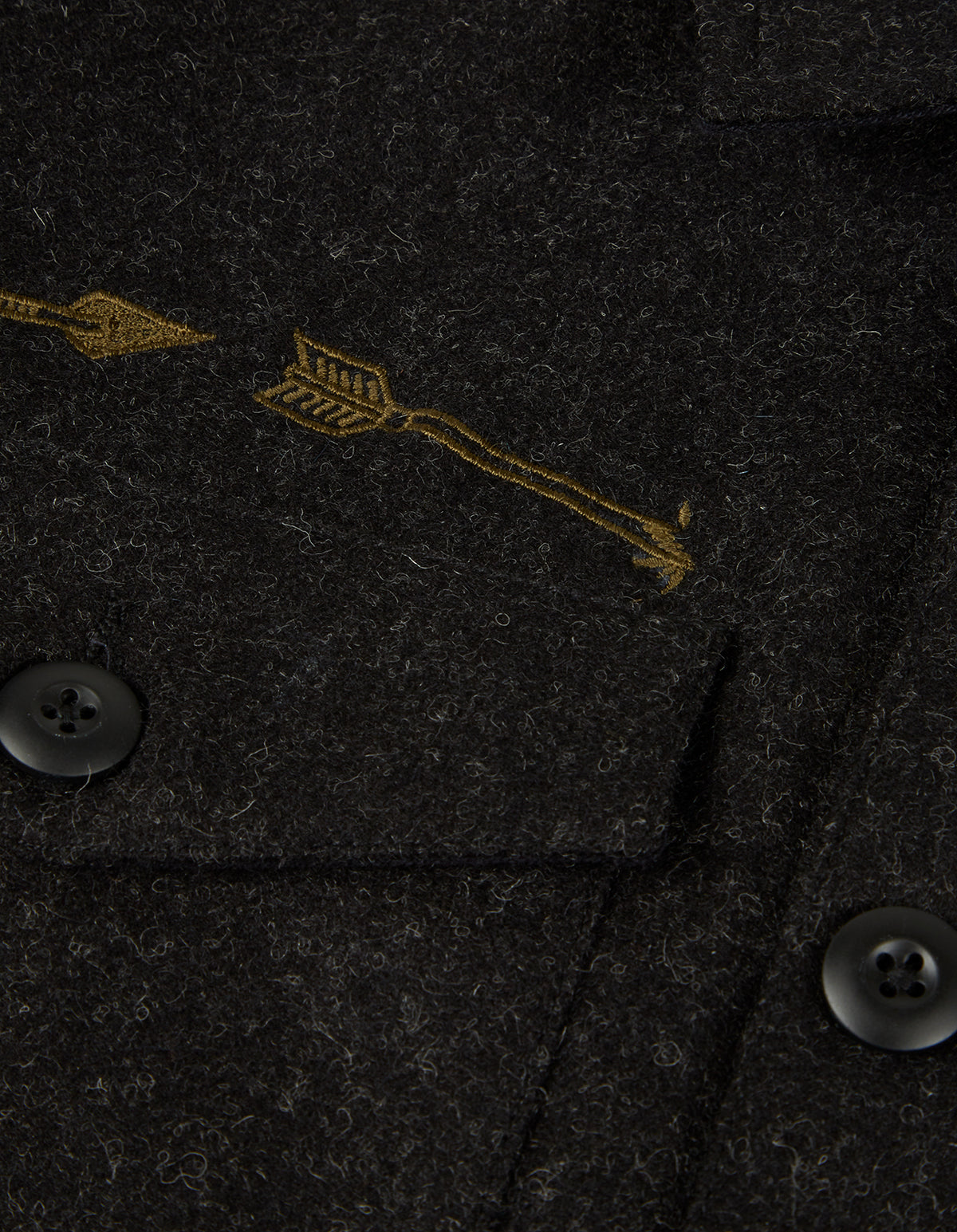 3638 Maharishi Wool Overshirt Black