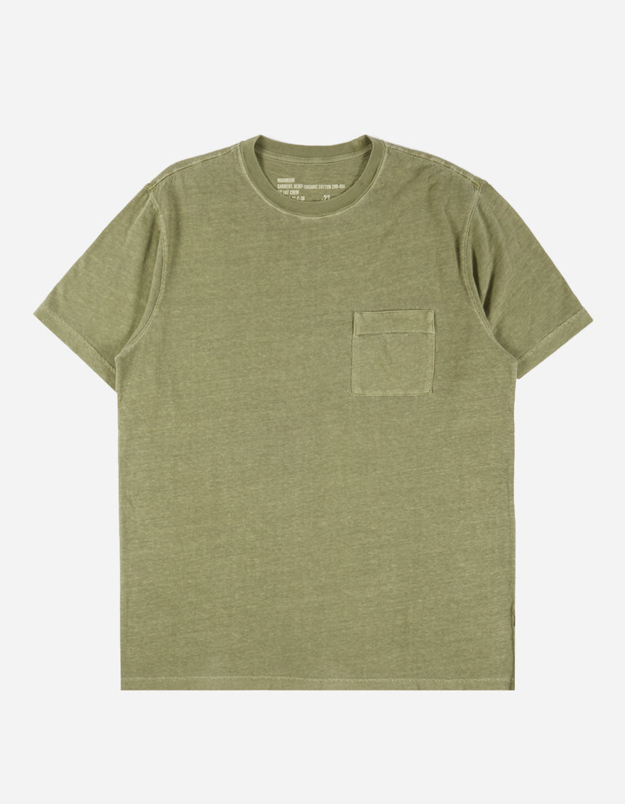 7021 Hemp Organic Pocket T-Shirt Olive OG-107F