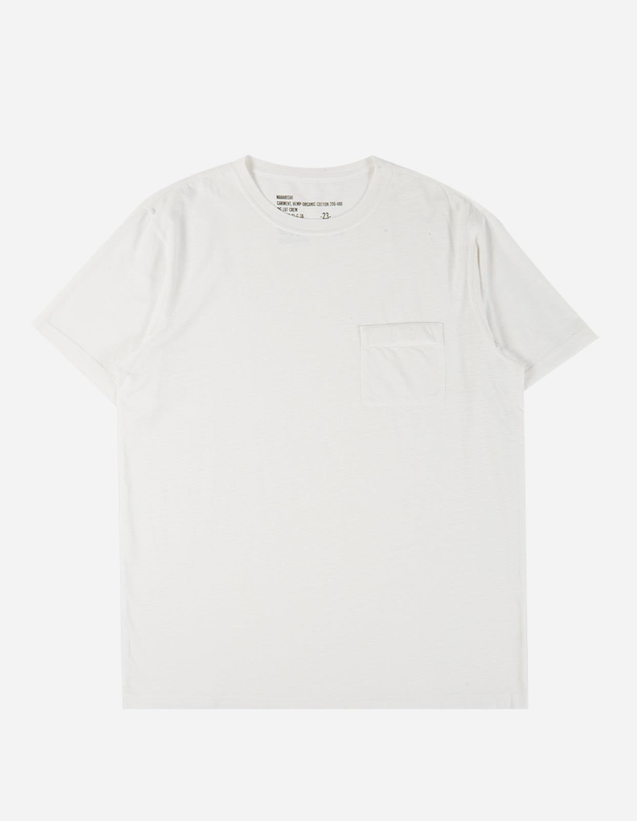 7021 Hemp Organic Pocket T-Shirt White