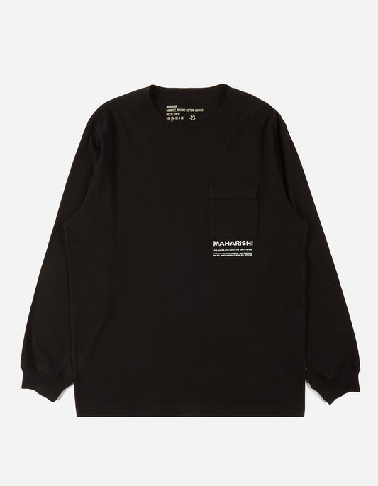 7022 MILTYPE Pocket LS T-Shirt · Organic Cotton Jersey 190 Black