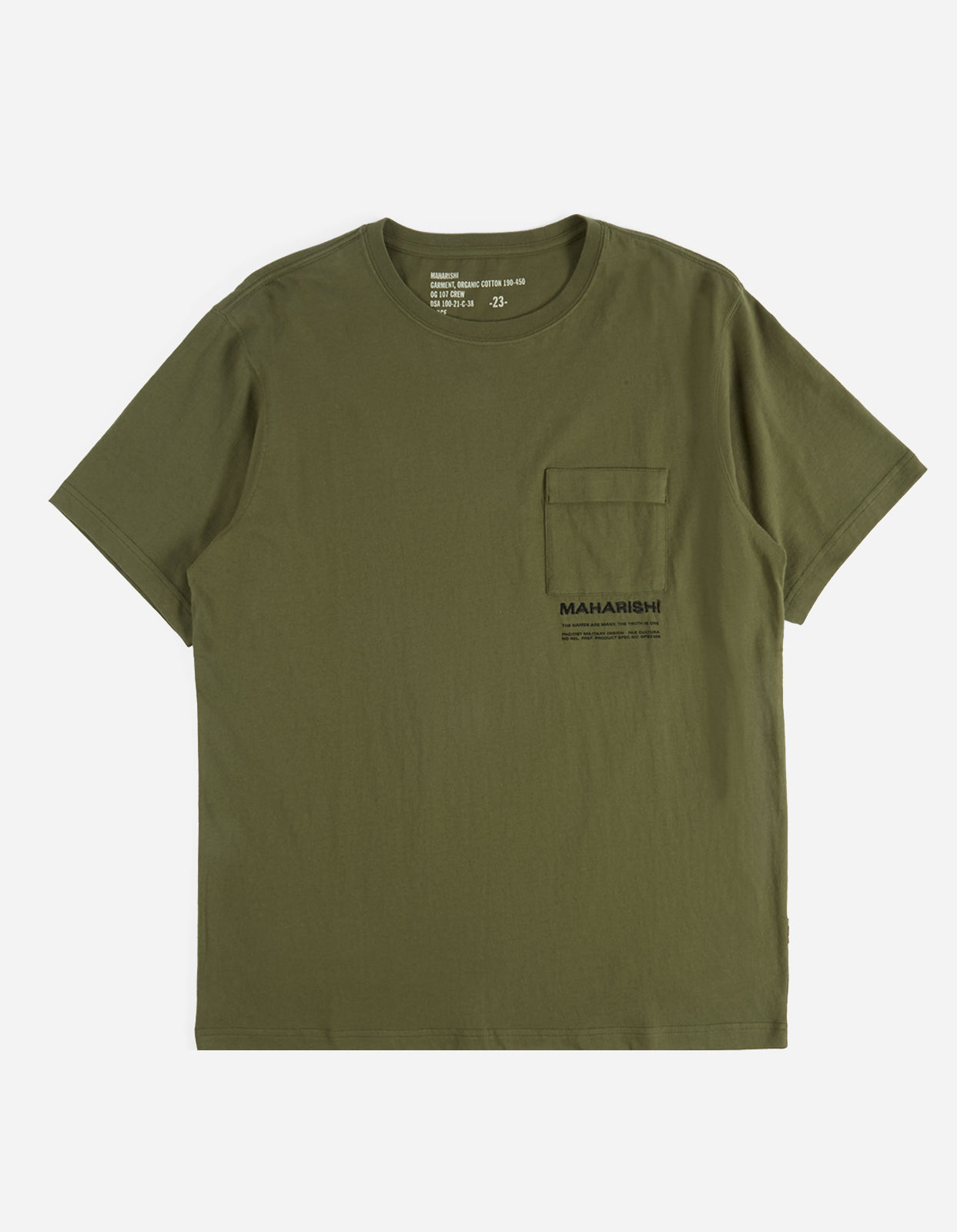 7023 MILTYPE Pocket T-Shirt · Organic Cotton Jersey 190 Olive OG-107F Olive OG-107F
