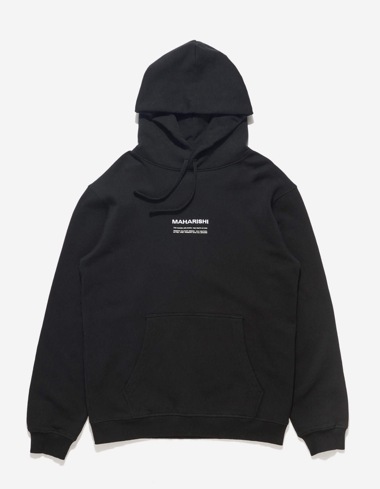 7010 MILTYPE Embroidered Hooded Sweat · Organic Sweat 450 Black