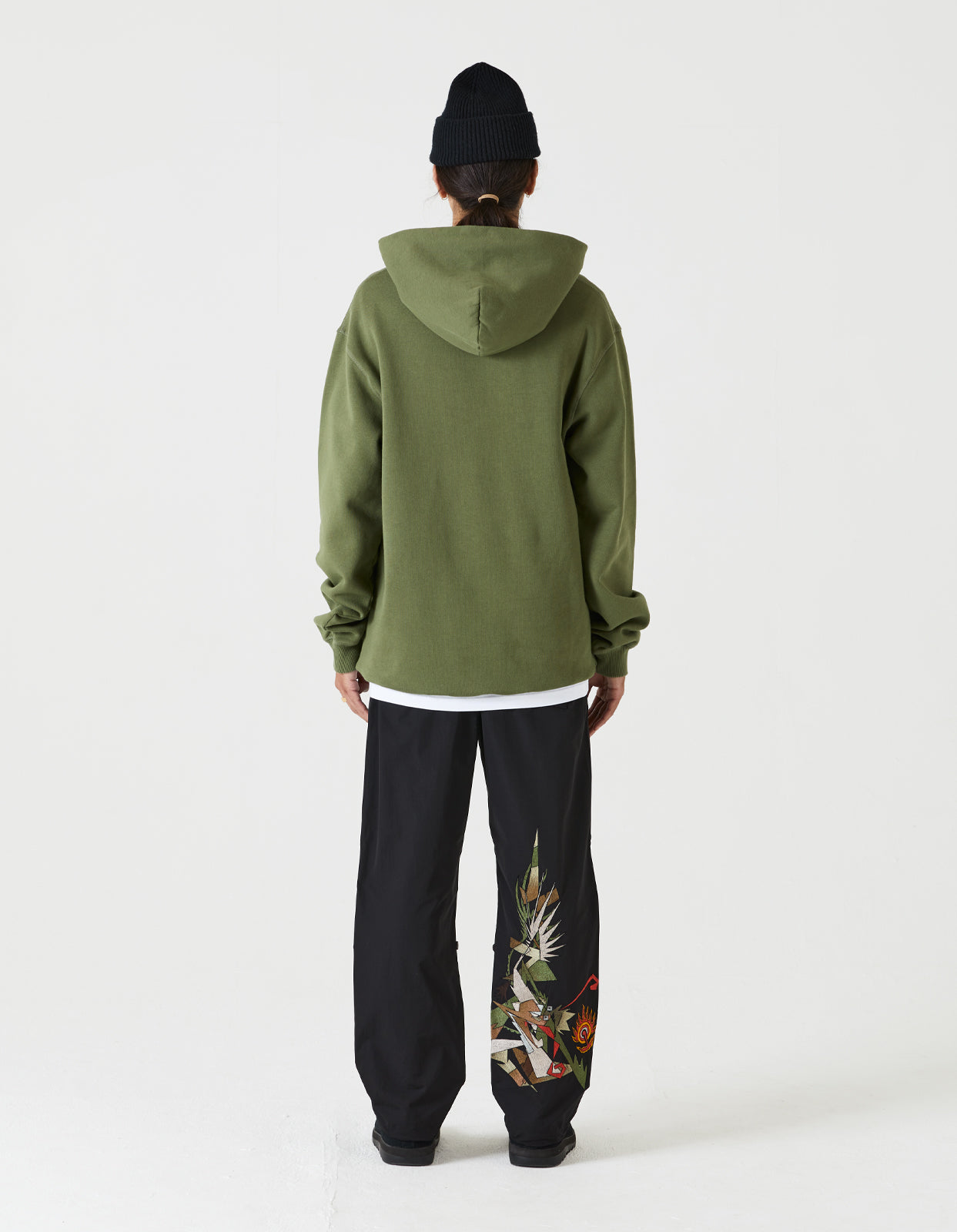7010 MILTYPE Embroidered Hooded Sweat · Organic Sweat 450 Olive OG-107F