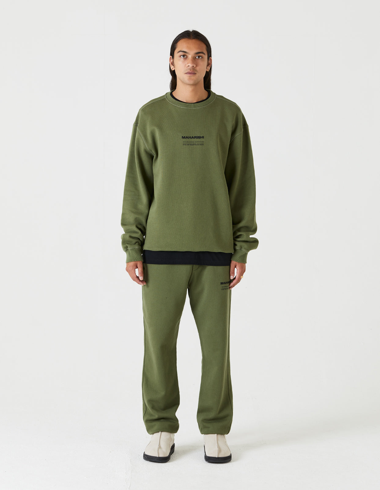 7011 MILTYPE Embroidered Crew Sweat Olive