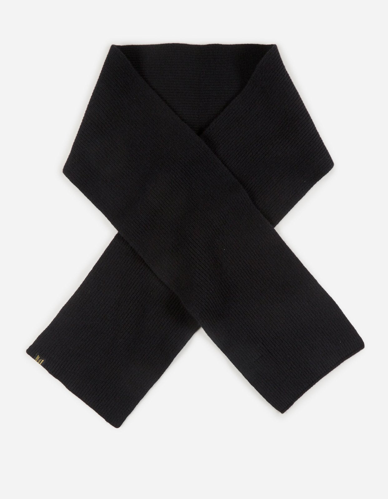 9278 Knitted MILTYPE Scarf · Geelong Wool Black