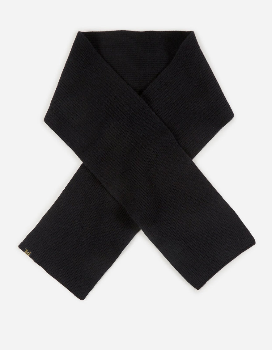 9278 Knitted MILTYPE Scarf · Geelong Wool Black