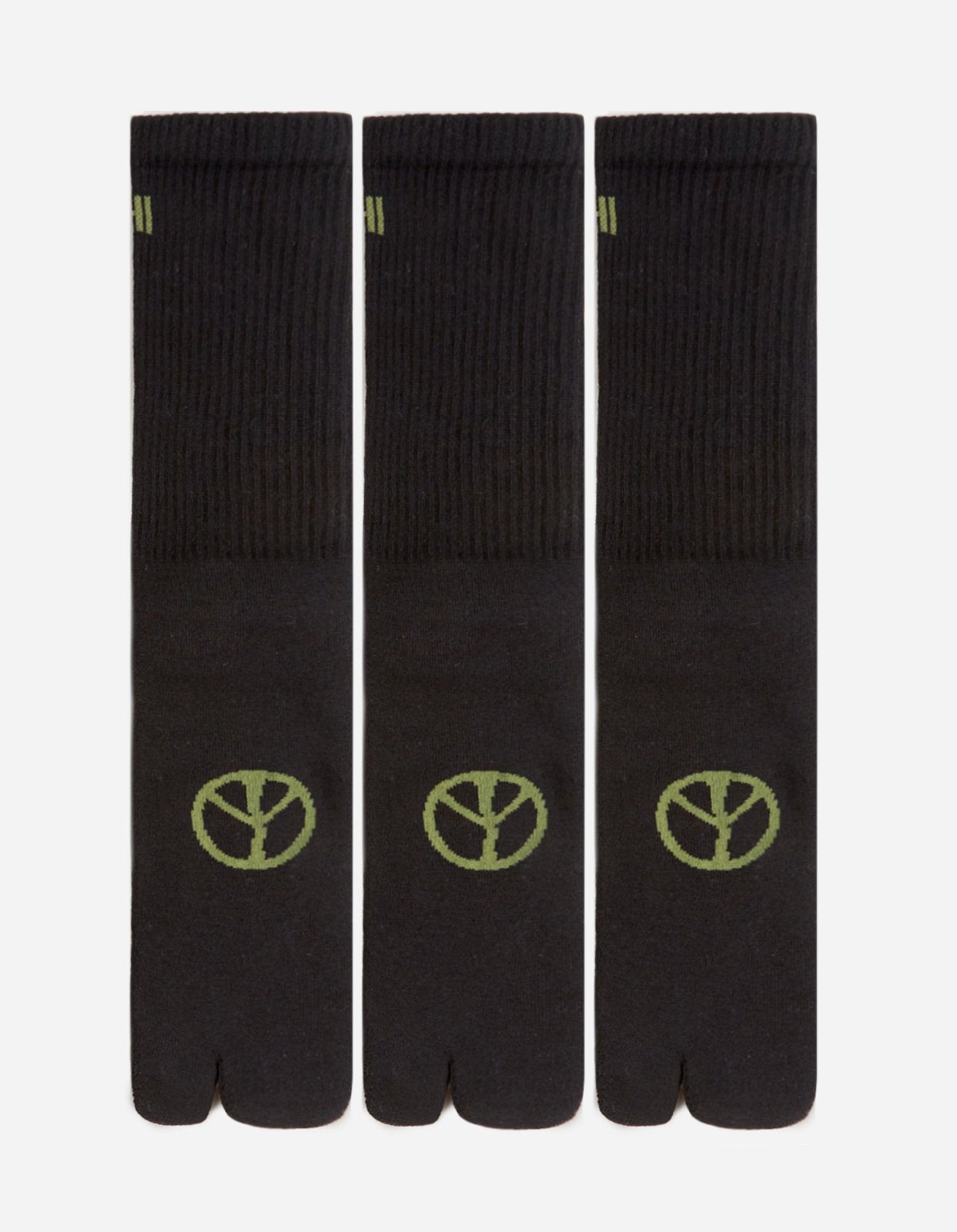 9348 MILTYPE Tabi Sock · 3 Pack Black/Black/Black