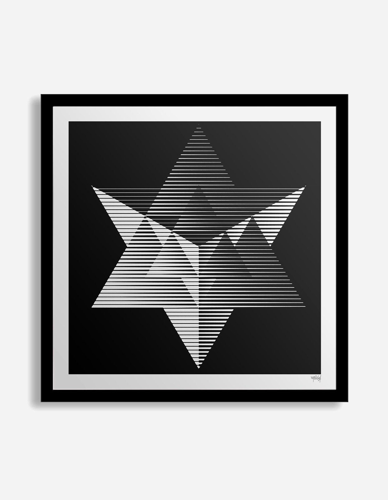 Myoshka Merkaba Monochrome Print