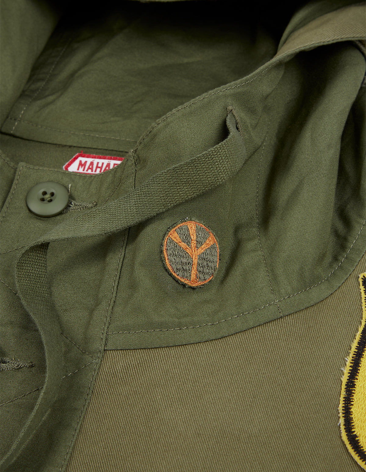 2015 Multi-Patch Panelwork Poncho · Cotton Sateen/Poplin Olive OG-107F/Colour