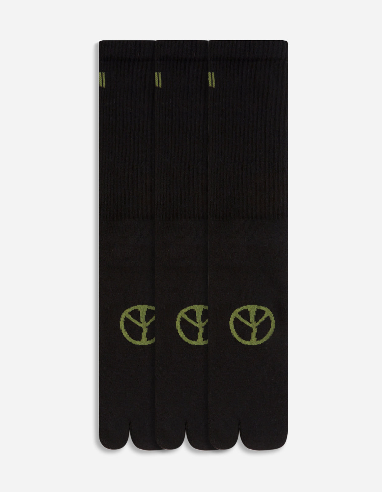 9348 MILTYPE Tabi Sock · 3 Pack Black/Black/Black