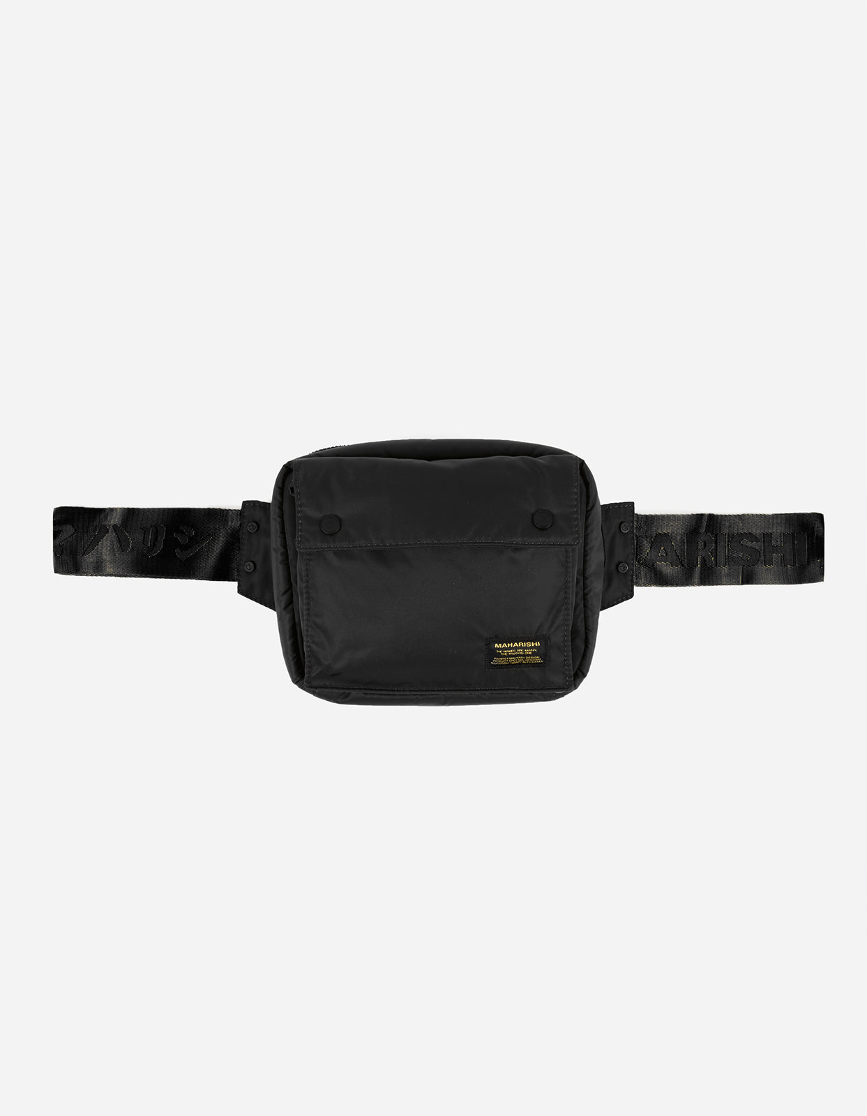 9633 Maharishi Mini Travel Waist Bag · 420D Nylon Black
