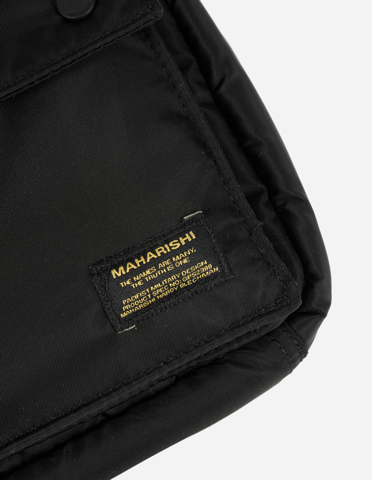 9633 Maharishi Mini Travel Waist Bag · 420D Nylon Black
