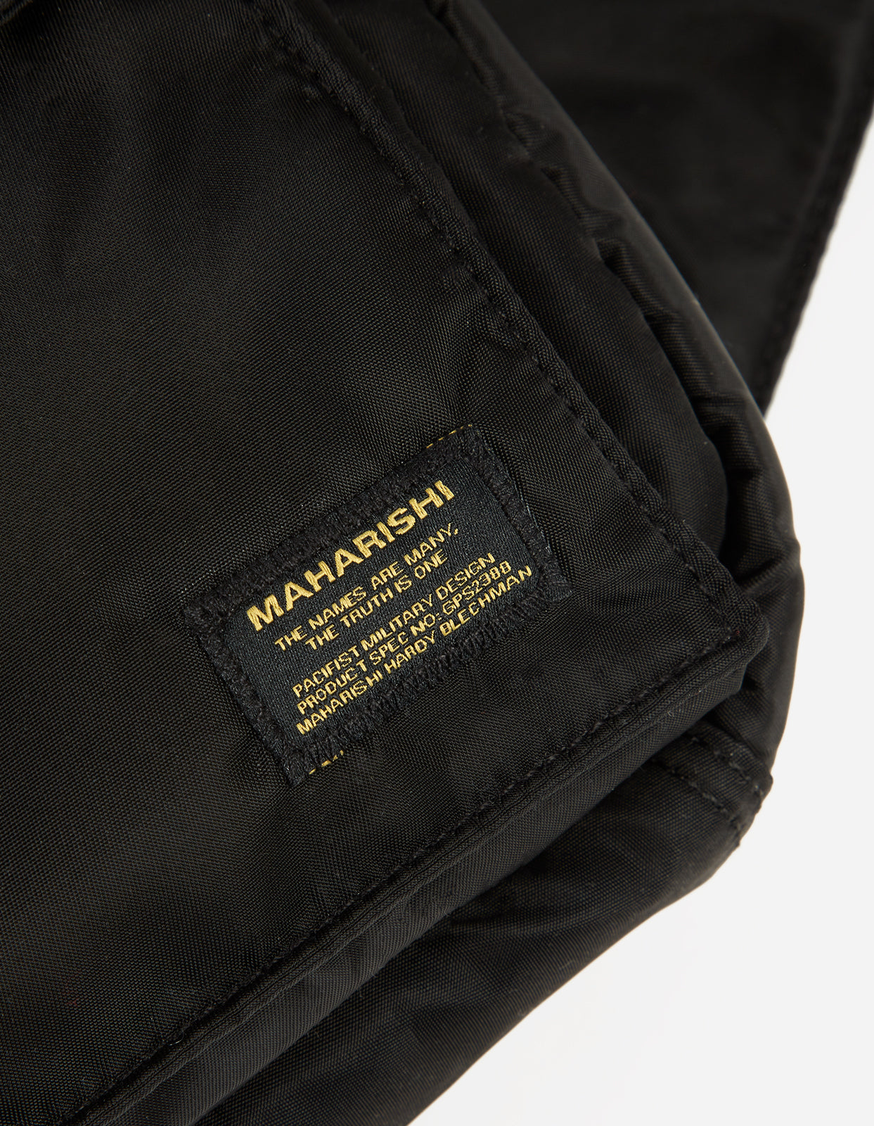 9636 Maharishi Travel Waist Bag · 420D Nylon Black