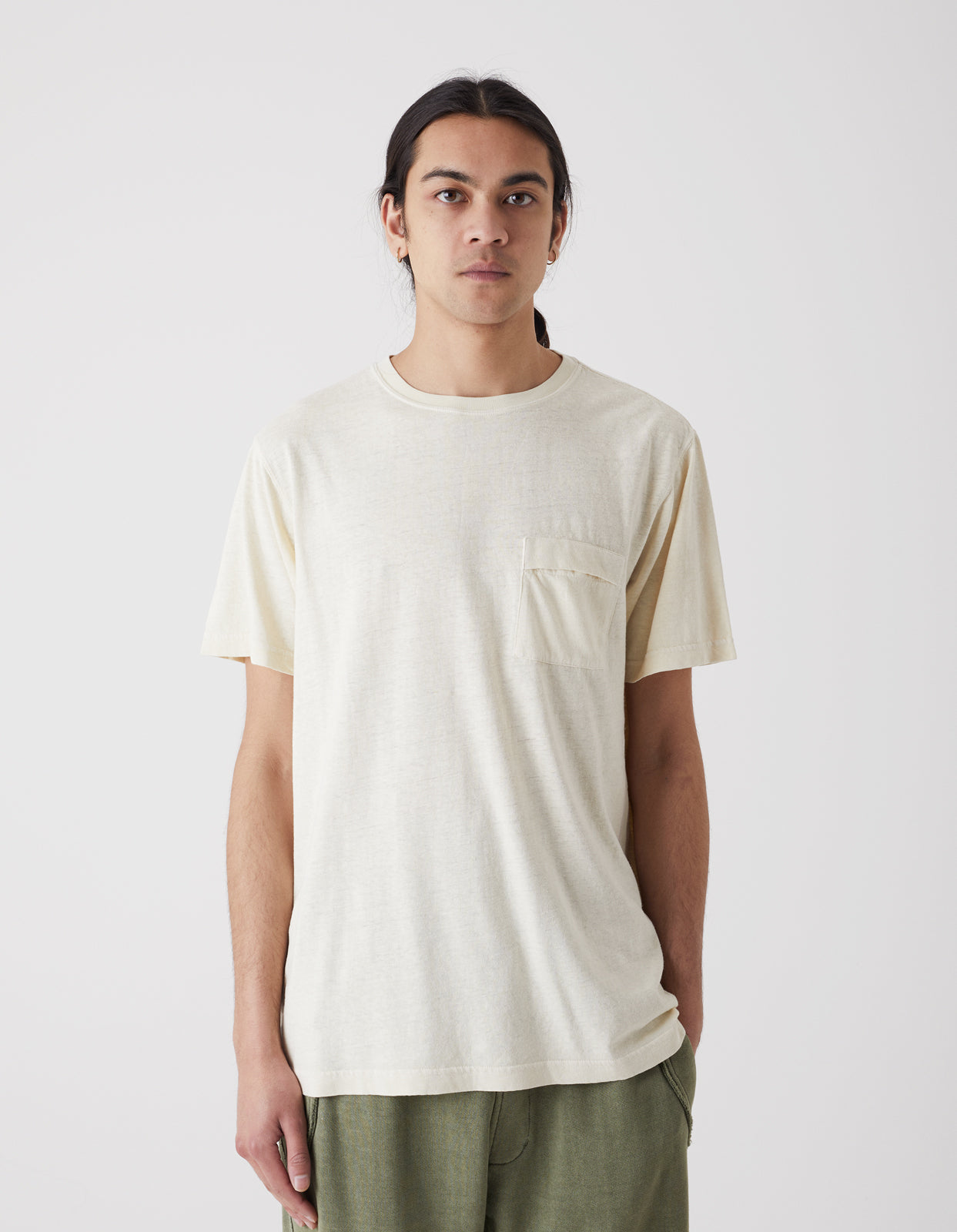 7021 Hemp Organic Pocket T-Shirt  Ecru
