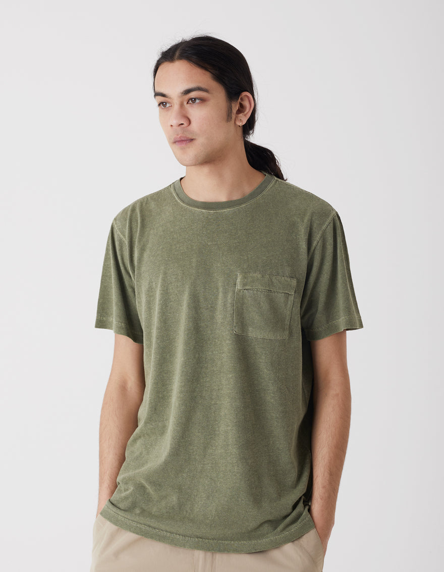 7021 Hemp Organic Pocket T-Shirt Olive OG-107F