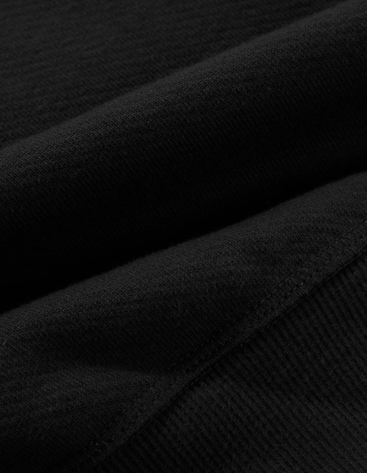 7011 MILTYPE Embroidered Crew Sweat · Organic Cotton Black