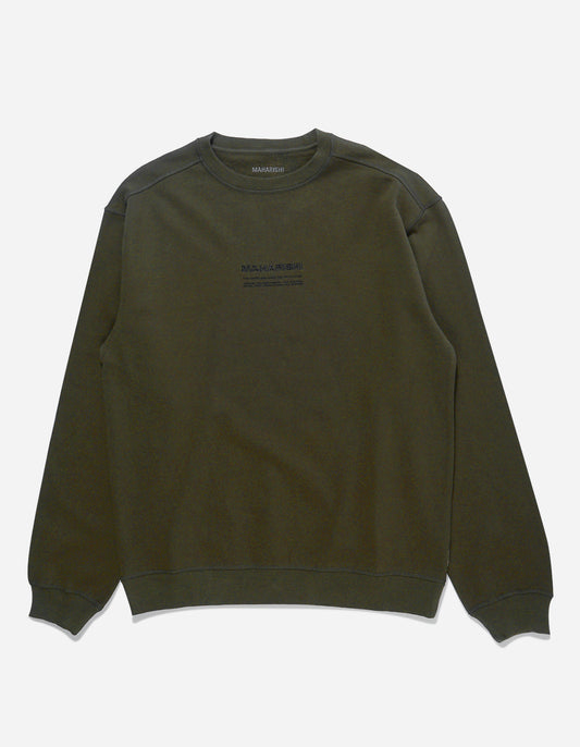 7011 MILTYPE Embroidered Crew Sweat · Organic Cotton Mil Olive