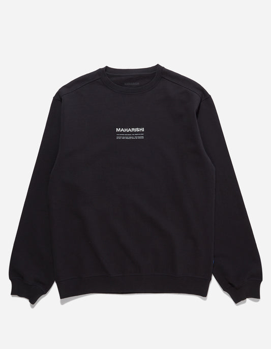 7011 MILTYPE Embroidered Crew Sweat · Organic Cotton Navy