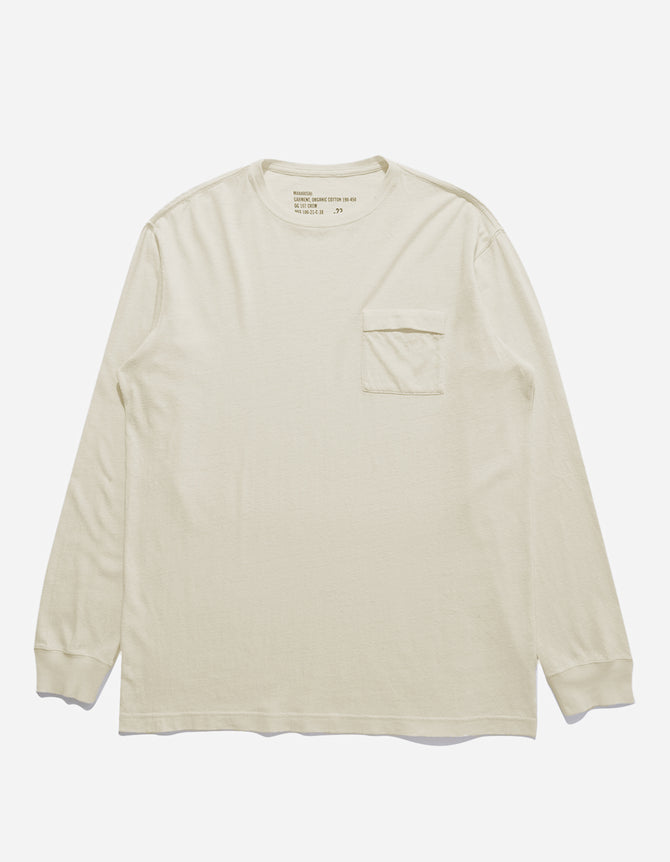8010 Hemp Organic L/S Pocket T-Shirt · Hemp/Organic Cotton Jersey 200 Ecru