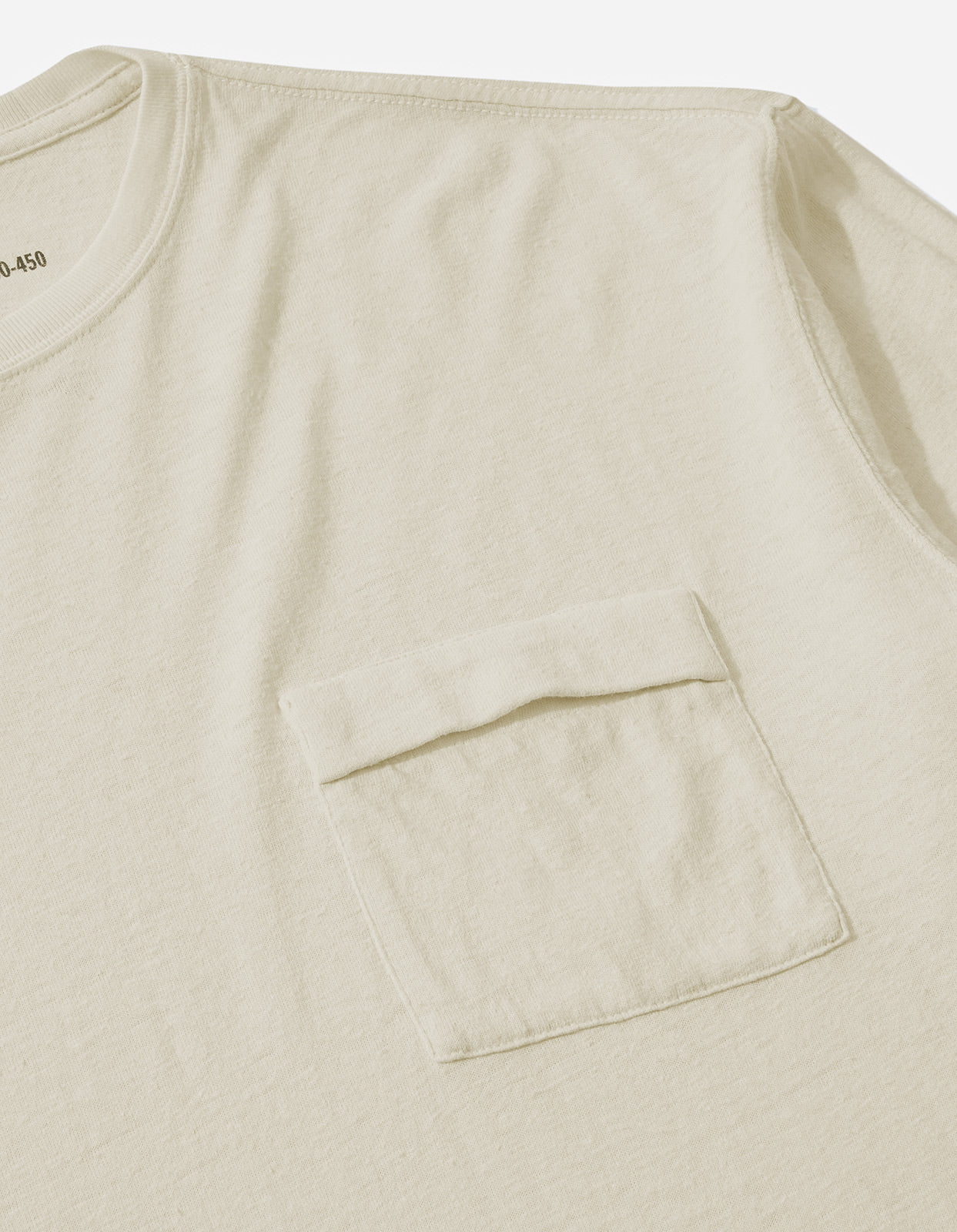8010 Hemp Organic L/S Pocket T-Shirt · Hemp/Organic Cotton Jersey 200 Ecru