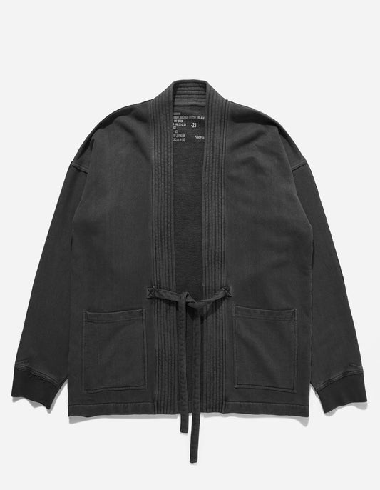 8012 Hemp Organic Sweat Kimono Black