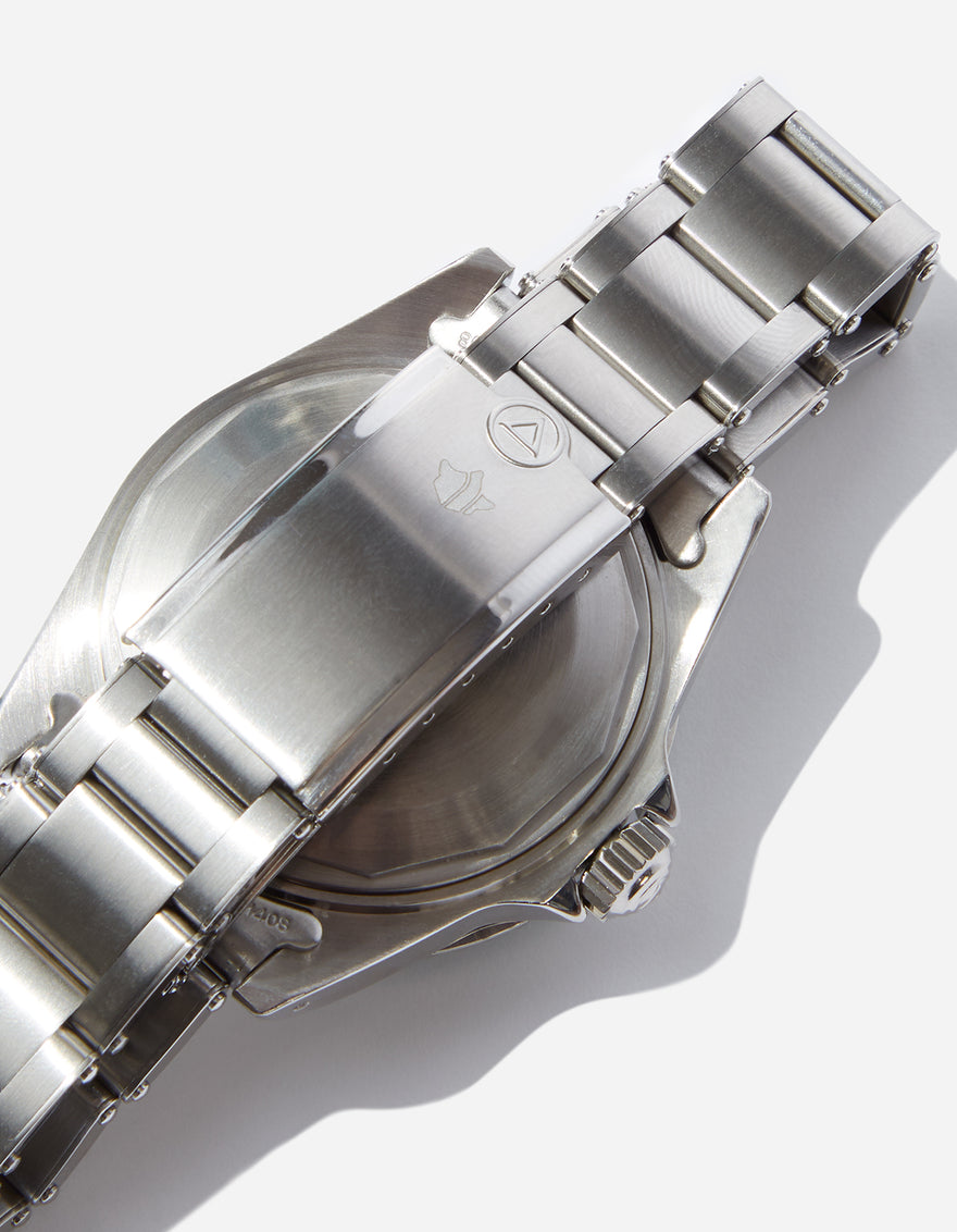 9500 Green Marine Watch Steel Silver